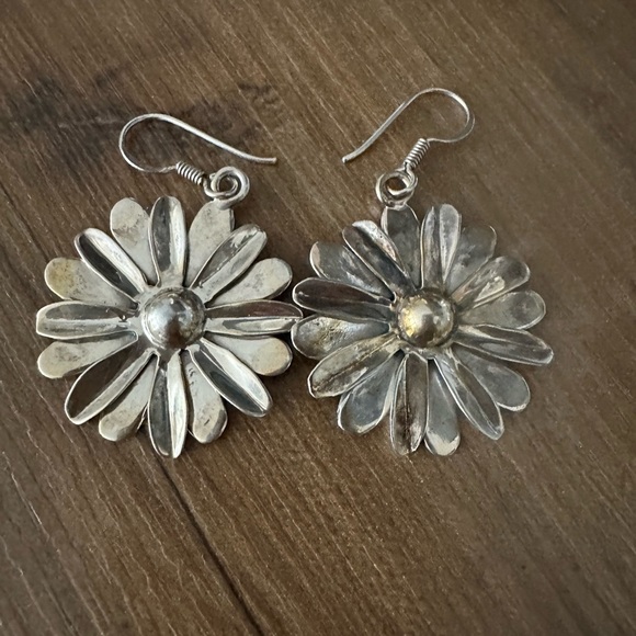 925 México Silver Floral Earrings - Picture 5 of 6